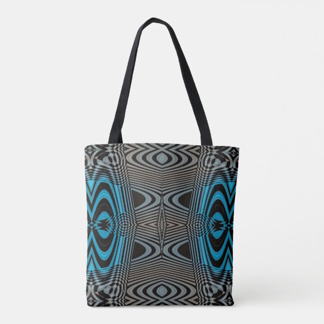 Bolso De Tela Diamantes negros -1-Swirl (Reverso)