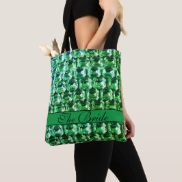 Bolso De Tela Diamantes verdes, joyas de piedras preciosas verde
