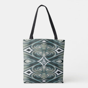 Bolso De Tela Diamond Clover Abstract Swirl Tote