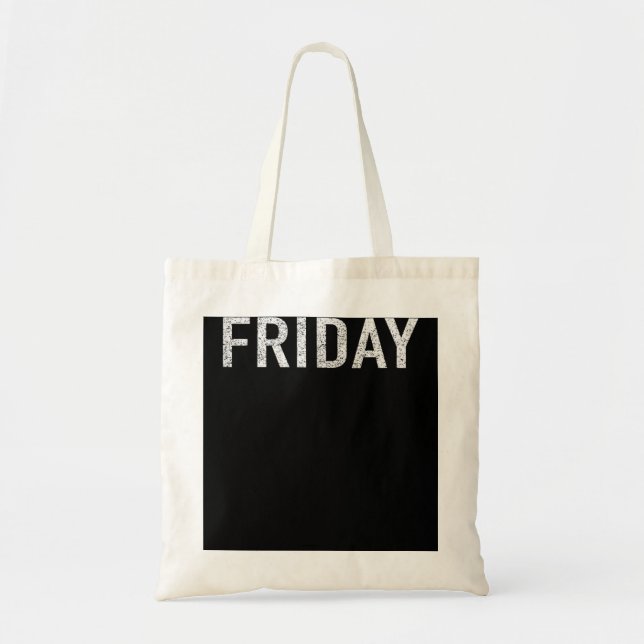 Bolso De Tela DÍAS de la serie SEMANA 'VIERNES' angustiados (Frente)