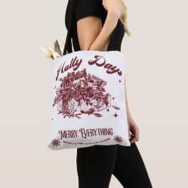 Bolso De Tela Días de Navidad Vintage