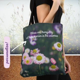 Bolso De Tela Días y panes rosas en el jardín