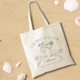 Bolso De Tela Dibujado a Mano El Club Bach Despedida de Soltera