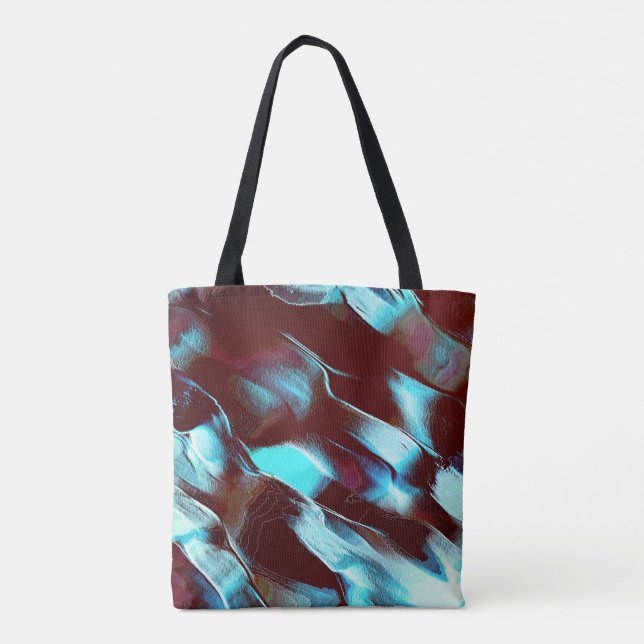 Bolso De Tela Dibujado de metalizado mate, de gradiente marrón a (Reverso)