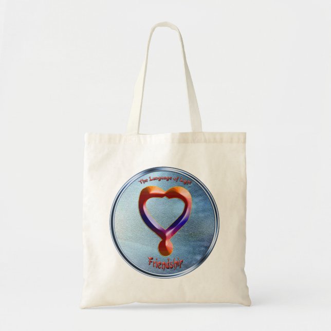 Bolso De Tela Dibujar en el símbolo de la amistad (Frente)