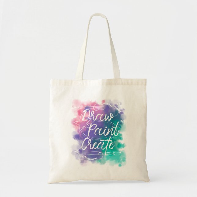 Bolso De Tela Dibujar, pintar, crear (Frente)