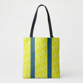 Bolso De Tela Dibujo abstracto MODERNO en - amarillo azul