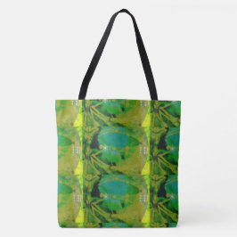 Bolso De Tela Dibujo abstracto MODERNO en amarillo-claro-verde-