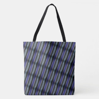Bolso De Tela Dibujo abstracto MODERNO en azul-gris-negro