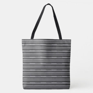 Bolso De Tela Dibujo abstracto MODERNO en gris-claro-negro