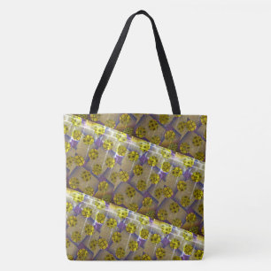 Bolso De Tela Dibujo abstracto MODERNO en luz amarilla profunda