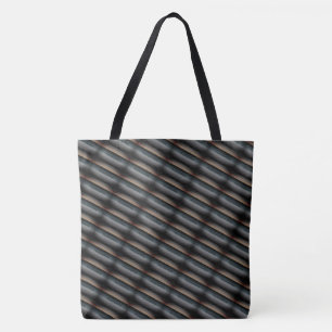 Bolso De Tela Dibujo abstracto MODERNO en luz- marrón gris