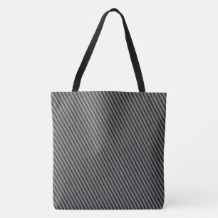 Bolso De Tela Dibujo abstracto MODERNO en negro profundo
