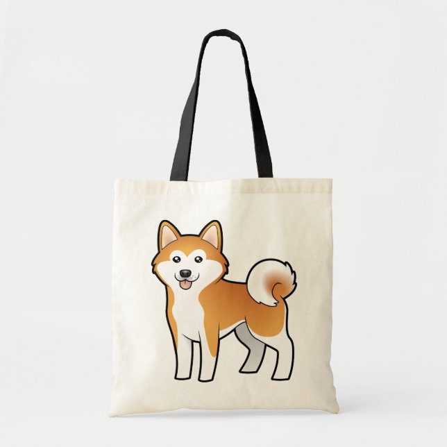 Bolso De Tela Dibujo animado Akita Inu/Shiba Inu (Frente)