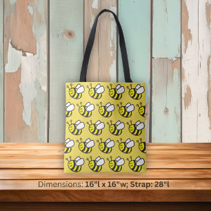 Bolso De Tela Dibujo animado de abeja melífera