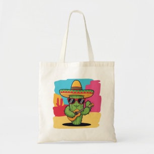 Bolso De Tela Dibujo animado de la fiesta del cactus feliz – Div