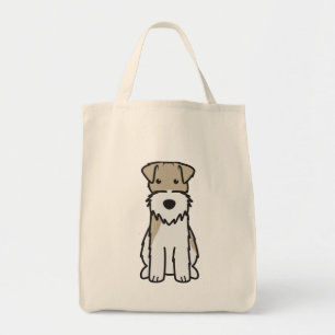 Bolso De Tela Dibujo animado del perro del fox terrier del