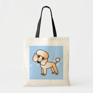 Bolso De Tela Dibujo animado lindo del caniche del albaricoque