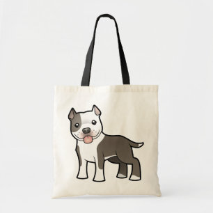 Bolso De Tela Dibujo animado Pitbull/Staffordshire Terrier