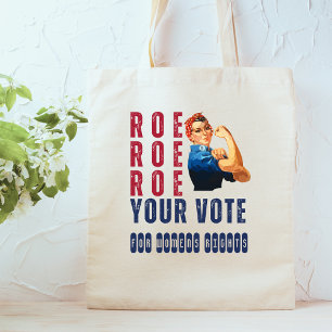 Bolso De Tela Dibujo animado político feminista retro divertido 