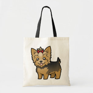 Bolso De Tela Dibujo animado Yorkshire Terrier (pelo corto con