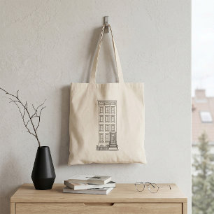 Bolso De Tela Dibujo clásico de apartamento con escalinata de Nu