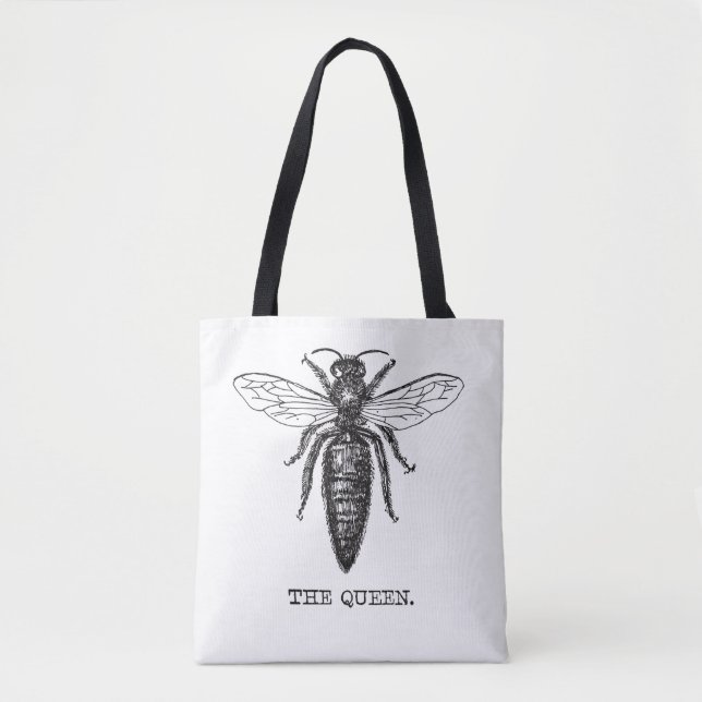 Bolso De Tela Dibujo clásico del Ilustracion Queen Bee (Anverso)