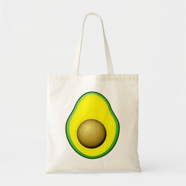 Bolso De Tela Dibujo de aguacate estilo vintage (Frente)