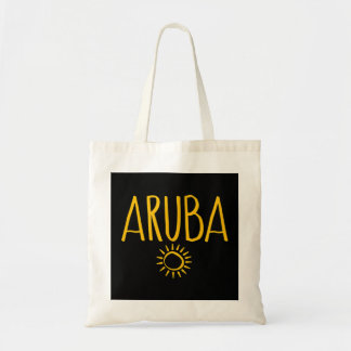Bolso De Tela Dibujo de Aruba de la impresión Sun Amber