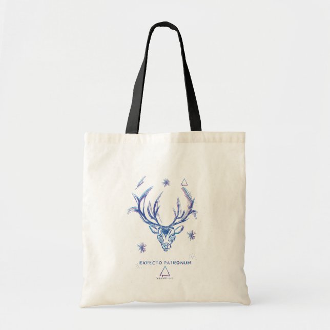 Bolso De Tela Dibujo de ciervo | Hechizo de Harry Potter: EXPECT (Frente)