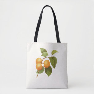 Bolso De Tela Dibujo de color de agua de albaricoques de Naranja