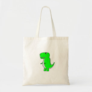 Bolso De Tela Dibujo de dinosaurios verdes