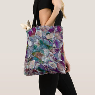 Bolso De Tela Dibujo de flores apenas visibles en un estilo muy