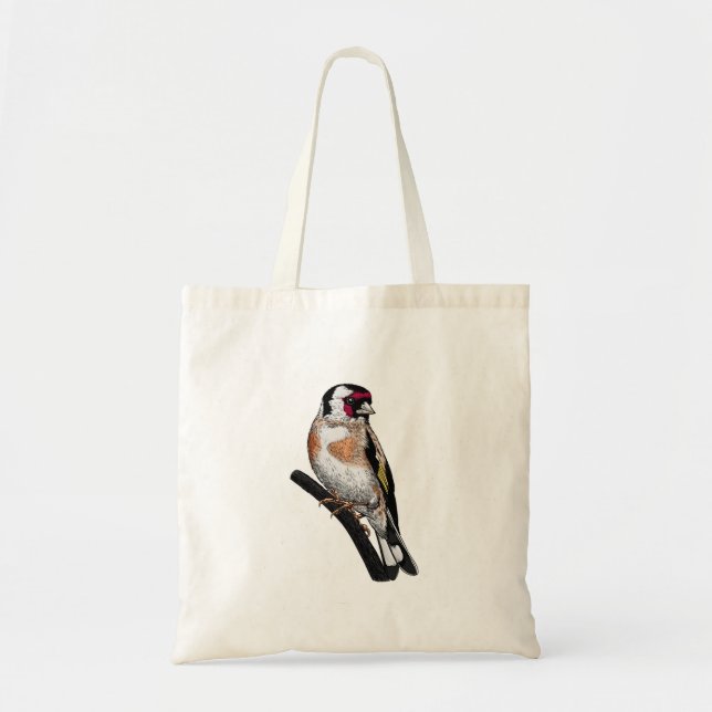 Bolso De Tela Dibujo de Goldfinch (Frente)