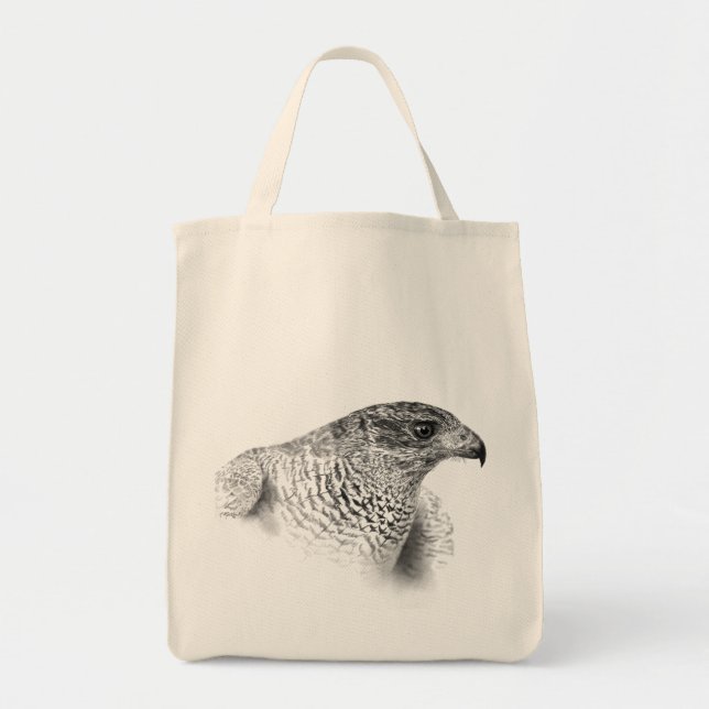 Bolso De Tela Dibujo de Goshawk (Frente)