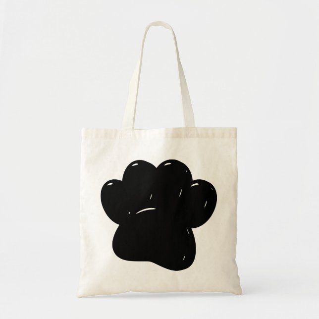 Bolso De Tela Dibujo de impresión de pasta de perro brillante (Frente)