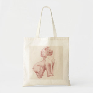 Bolso De Tela Dibujo de la estatua de Stone Lion Guardian
