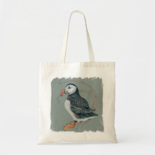 Bolso De Tela Dibujo de pájaros del Puffin del Atlántico