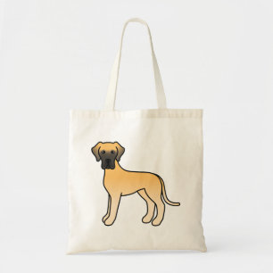 Bolso De Tela Dibujo de perro Gran Danés Cartoon cervatillo