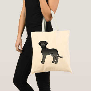Bolso De Tela Dibujo de perro Gran Danés negro adorable