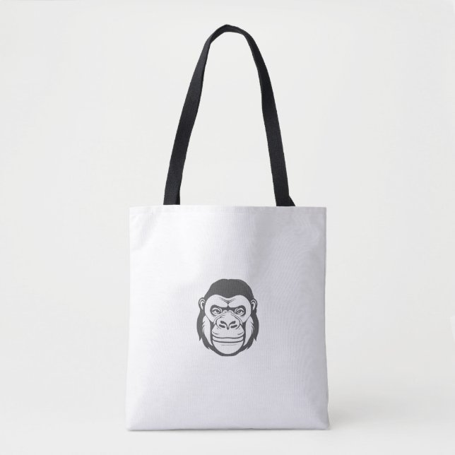 Bolso De Tela Dibujo de Personalizado de gorila (Anverso)