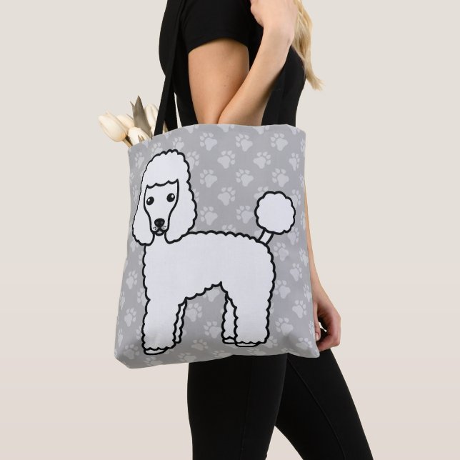 Bolso De Tela Dibujo de raza de perro Caniche Toy de dibujos ani (Detalle)
