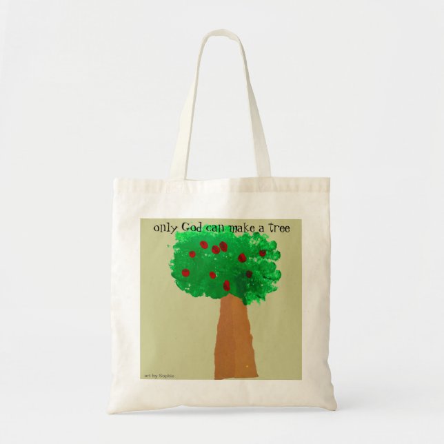 Bolso De Tela Dibujo del árbol del niño (Frente)
