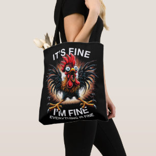 Bolso De Tela Dibujo Divertido Está Bien Estoy Bien Extraña Loca