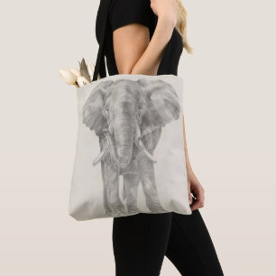 Bolso De Tela Dibujo elefante