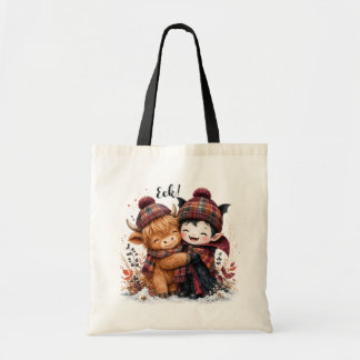 Bolso De Tela Dibujo en acuarela de Halloween de vaca de las Hig