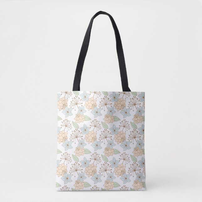 Bolso De Tela Dibujo floral (Anverso)