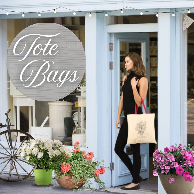 Bolso De Tela Dibujo Floral Escritura (Subido por el creador)