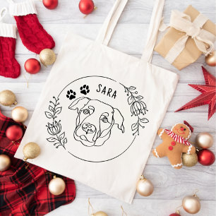 Bolso De Tela Dibujo manual personalizado de perro de Labrador
