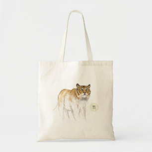 Bolso De Tela Dibujo original 1 Año del tigre chino M Cumpleaños